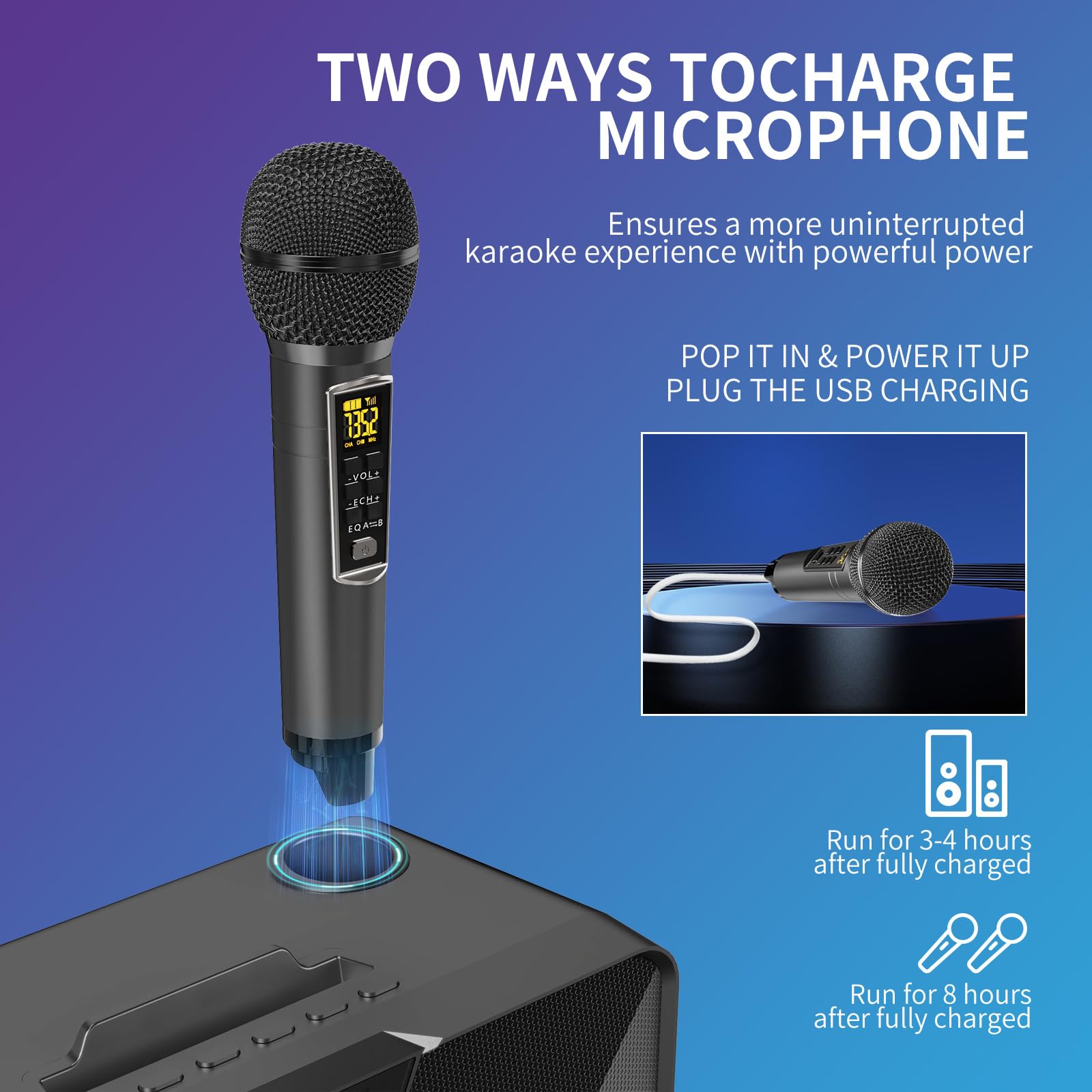 Karaoke Machine for Adults and Kids with 2 UHF Wireless Microphones Review