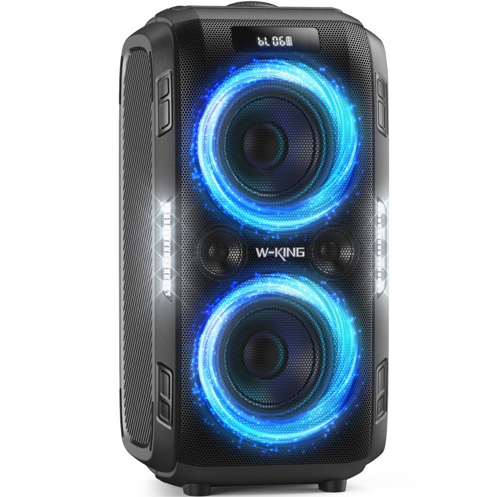 W-KING 250W PEAK Bluetooth Speaker Party Large Loudest Boom box/Massive 120dB/12 Custom Bass, V5.3 Portable Speaker Wireless, Extra Bass/2*6.5'' Subwoofer/IPX5