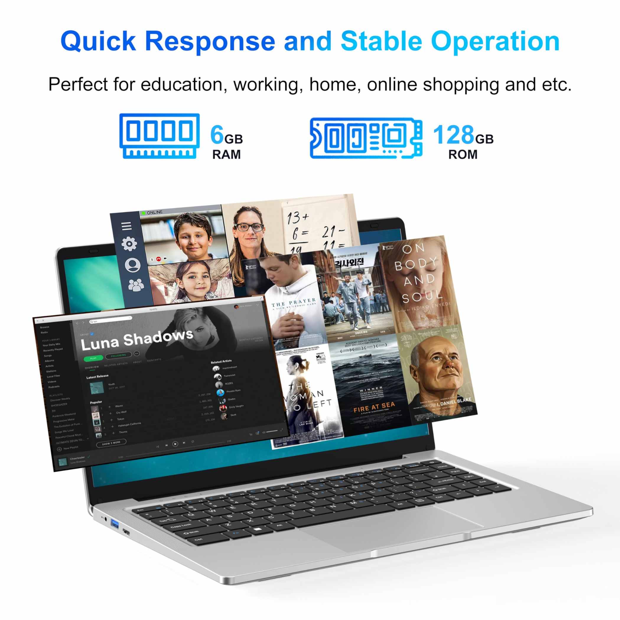 Laptop Computer Celeron N4000 Dual Core 14 inch 6GB RAM 128GB SSD Review