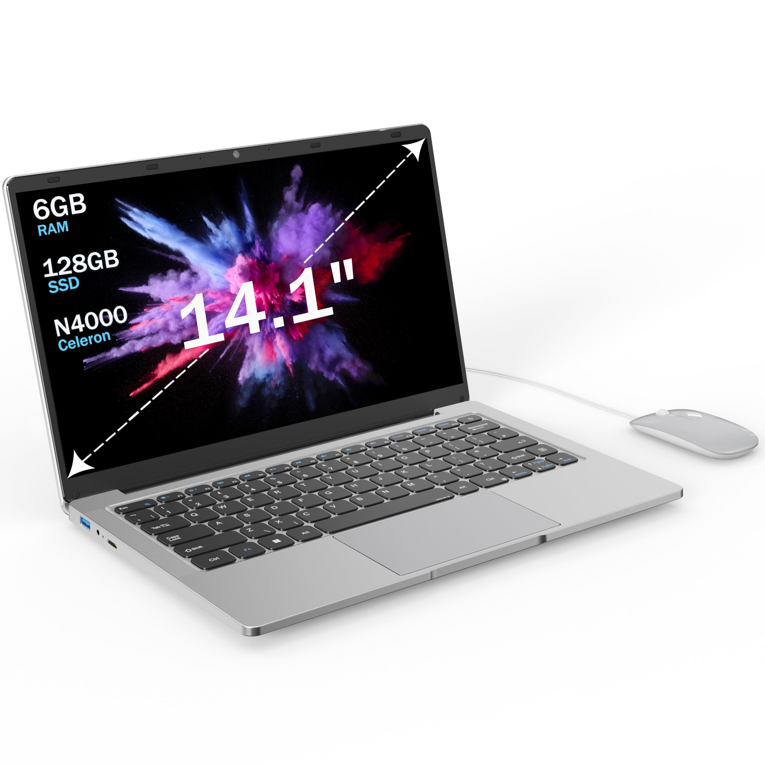 Laptop Computer Celeron N4000 Dual Core 14 inch 6GB RAM 128GB SSD Review