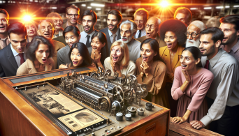 Tech enthusiasts astonished by expert's vintage graphic equipment