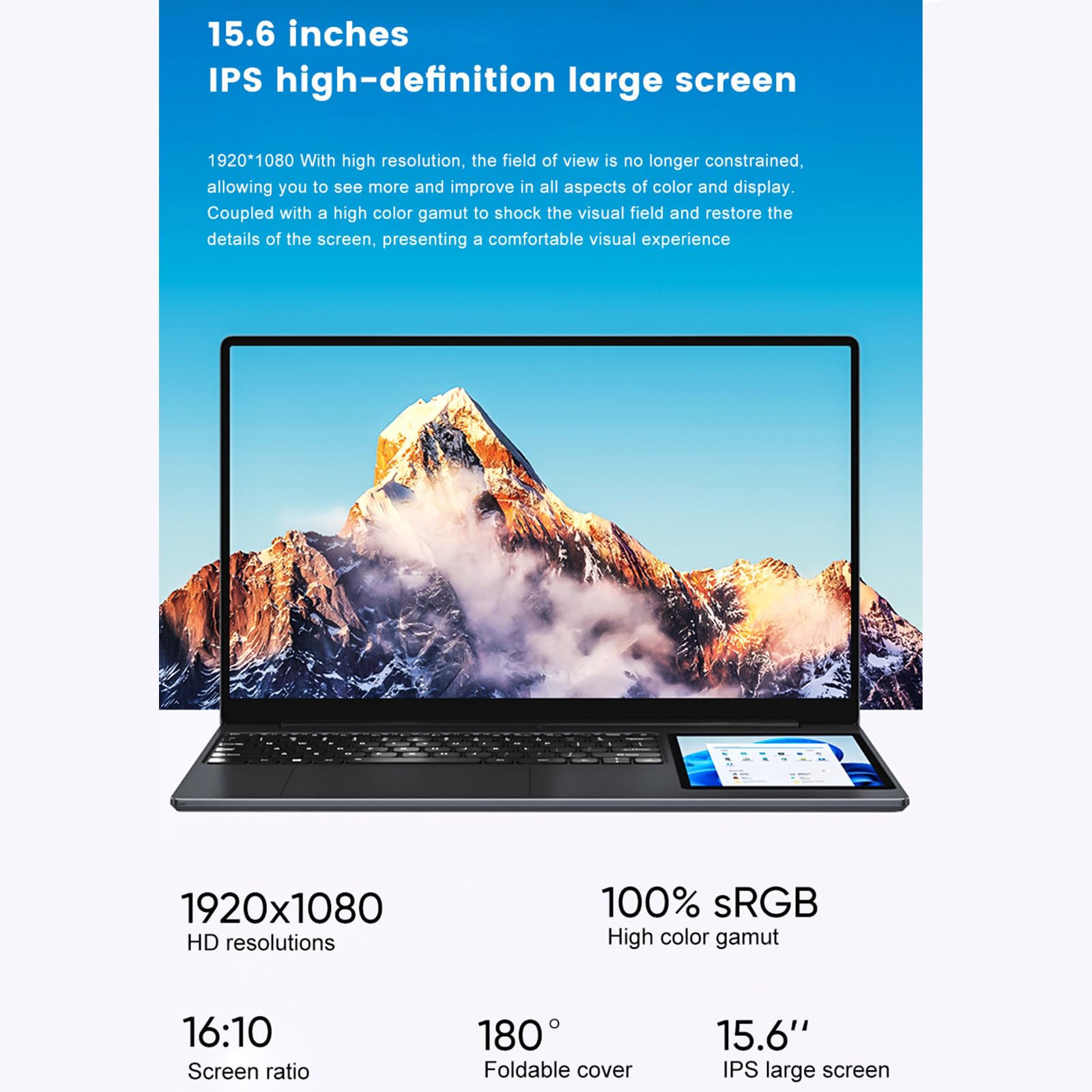 CYMINILMDPC L10 12th Gen N100,Dual Screen Laptop,15.6 Inch IPS + 7'' Touch,32GB DDR4 1TB SSD,Slim Office Notebook PC Computer Review