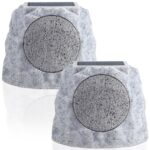 "NiceBuy Solar Rock Speakers Outdoor Water-Resistant Solar Powered Rock Speaker with Lights RGB and TWS Pair for Patio Outside Garden BBQ Deck Review"