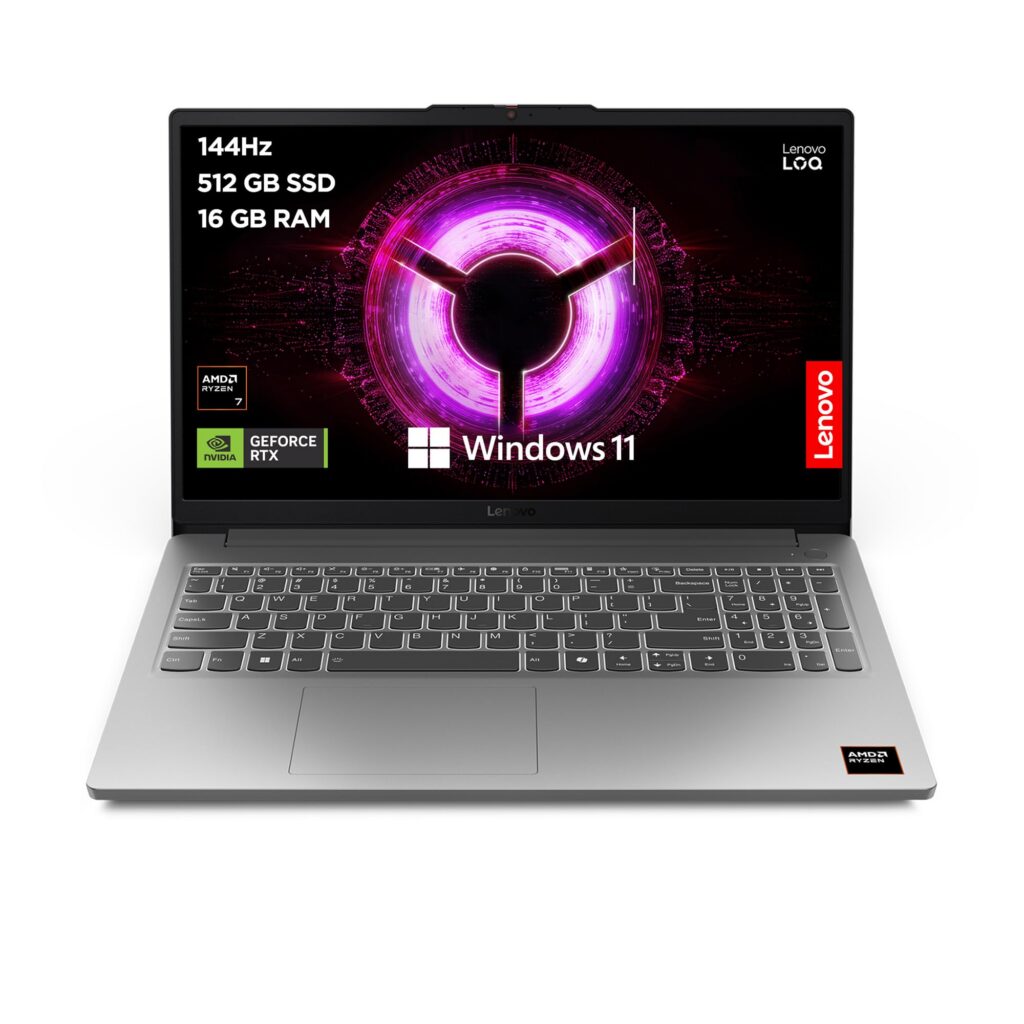 Lenovo LOQ Essential | 15.6 inch Full HD Gaming Laptop | AMD Ryzen 7 7735HS | NVIDIA GeForce RTX 3050 | 144Hz | 16 GB RAM | 512 GB SSD | Wi-Fi